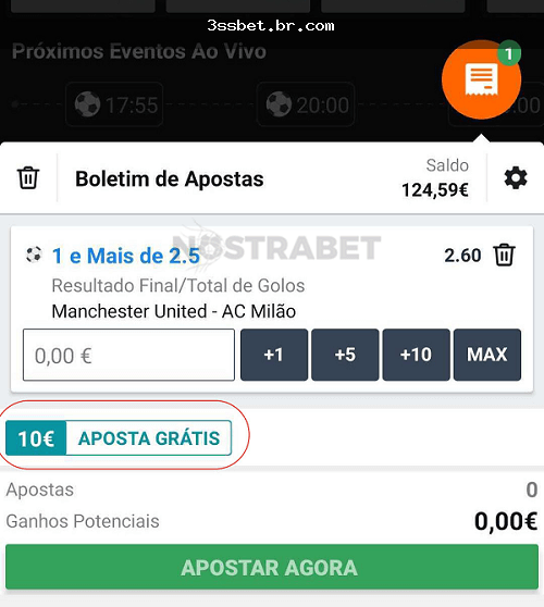 Bilhete de aposta esportiva com mercado, odd, valor e retorno estimado