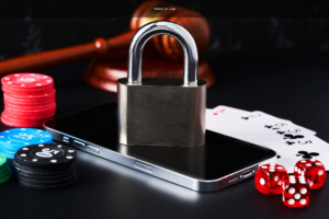 Imagem: tela de cassino online com slots, saldo e painel de jogo responsável