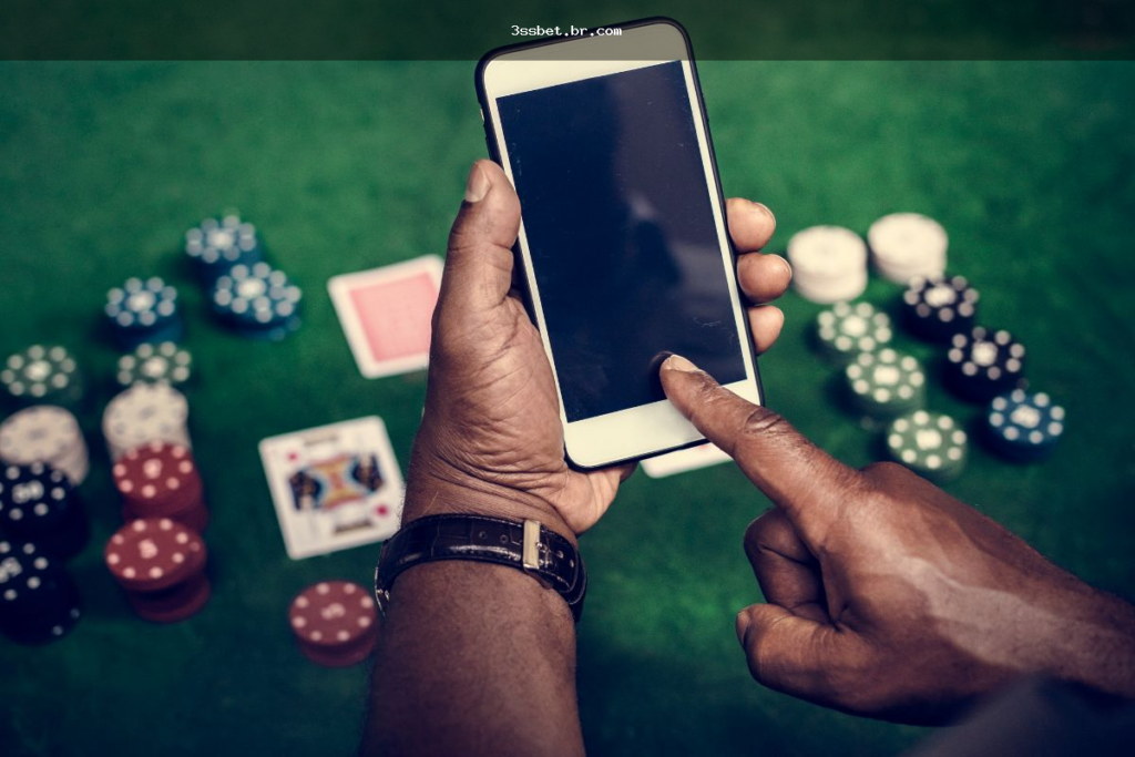 Tela de cassino online em celular com saldo, jogos e área de conta