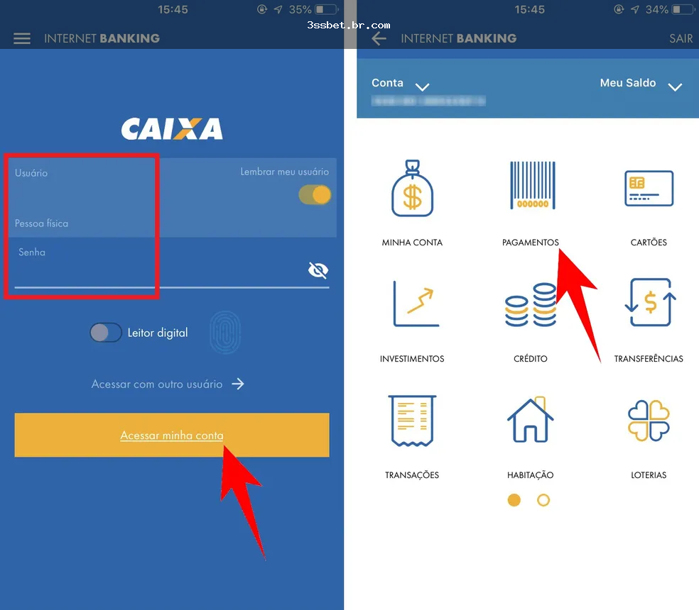 Usuário acessando a 3ssbet pelo celular com foco em segurança da conta